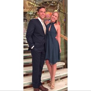 Tildon High Neck Slit Dress